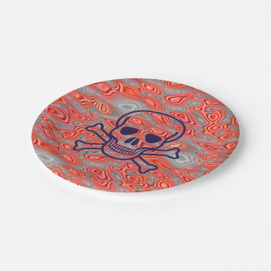 Assiettes En Carton Plaques en papier Lava Skull (Angle)