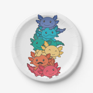 Assiettes En Carton Plaques en papier Lgbtq Axolotl Gay pride de drape