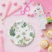 Assiettes En Carton Plaques en papier Llama et Cactus 7" (Fête)