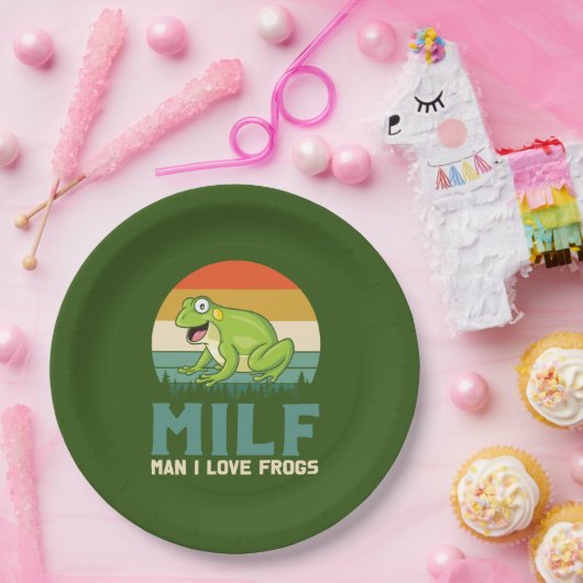 Assiettes En Carton Plaques en papier Love Frogs (Fête)