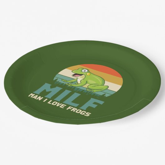 Assiettes En Carton Plaques en papier Love Frogs (Angle)