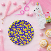 Assiettes En Carton Plaques en papier, Lune Soleil Jaune Orange Étoile (Fête)