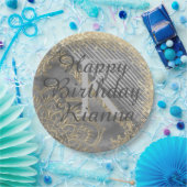 Assiettes En Carton Plaques en papier Mandala Monogramme chic (Fête)