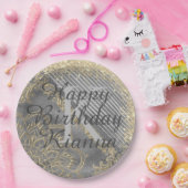 Assiettes En Carton Plaques en papier Mandala Monogramme chic (Fête)