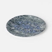 Assiettes En Carton Plaques en papier, marbre bleu (Angle)