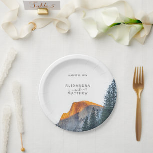 Assiettes En Carton Plaques en papier Mariage à demi-dôme Yosemite
