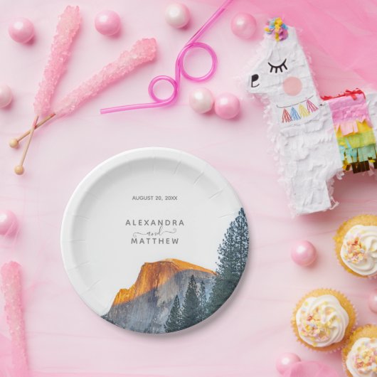 Assiettes En Carton Plaques en papier Mariage à demi-dôme Yosemite (Fête)