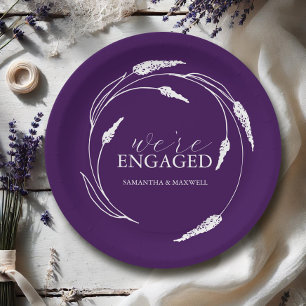 Assiettes En Carton Plaques en papier Mariage violet foncé Plaques en 
