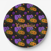 Assiettes En Carton Plaques en papier Mascarade Festif (Devant)