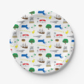 Assiettes En Carton Plaques en papier Massachusetts (Devant)