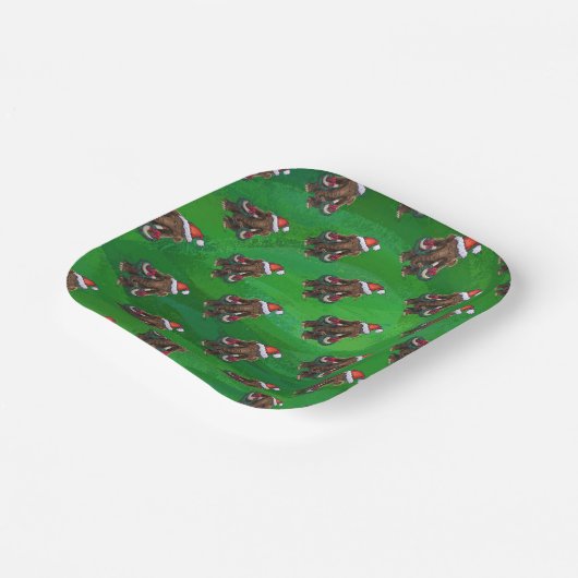 Assiettes En Carton Plaques en papier Mastodon de vacances mignonnes (Angulaire)