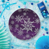 Assiettes En Carton Plaques en papier mauve chrétienne Festive (Fête)