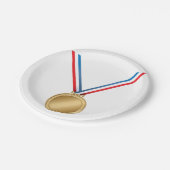 Assiettes En Carton Plaques en papier Médaille d'or (Angle)