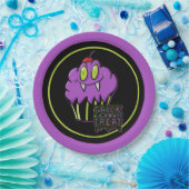 Assiettes En Carton Plaques en papier mignonne Halloween violet Vampir (Fête)