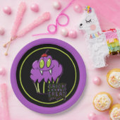 Assiettes En Carton Plaques en papier mignonne Halloween violet Vampir (Fête)