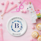 Assiettes En Carton Plaques en papier monogramme 'B' (Fête)