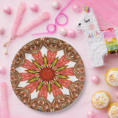 Assiettes En Carton Plaques en papier Motif africain Edgy (Fête)