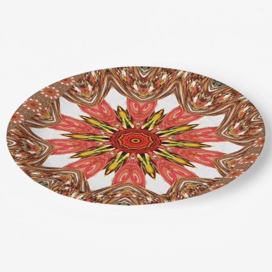 Assiettes En Carton Plaques en papier Motif africain Edgy (Angle)