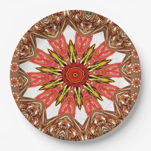 Assiettes En Carton Plaques en papier Motif africain Edgy (Devant)