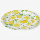 Assiettes En Carton Plaques en papier motif citron d'aquarelle (Angle)