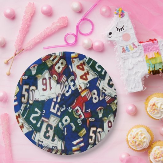 Assiettes En Carton Plaques en papier Motif de football Jersey (Fête)