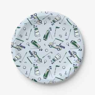 Assiettes En Carton Plaques en papier Motif de golf