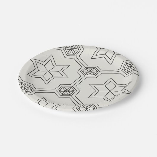 Assiettes En Carton Plaques en papier Motif géométrique sans couture (Angle)