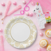 Assiettes En Carton Plaques en papier Motif Gold Christmas (Fête)