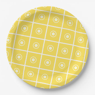 Assiettes En Carton Plaques en papier motif jaune