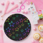 Assiettes En Carton Plaques en papier Motif Rainbow Stars (Fête)