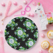 Assiettes En Carton Plaques en papier Motif Rose peintes à la main (Fête)