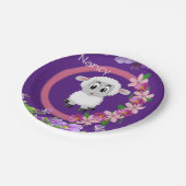 Assiettes En Carton Plaques en papier, Mouton Floral Violet (Angle)