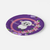 Assiettes En Carton Plaques en papier, Mouton Floral Violet (Angle)