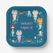 Assiettes En Carton Plaques en papier Nautique Thème Anniversaire Fête (Recto)