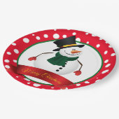 Assiettes En Carton Plaques en papier Noël Snowman (Angle)