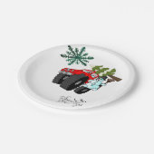 Assiettes En Carton Plaques en papier, Noël Snowman Joyeuses Fêtes (Angle)