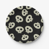 Assiettes En Carton Plaques en papier noir Motif mignonne (Devant)