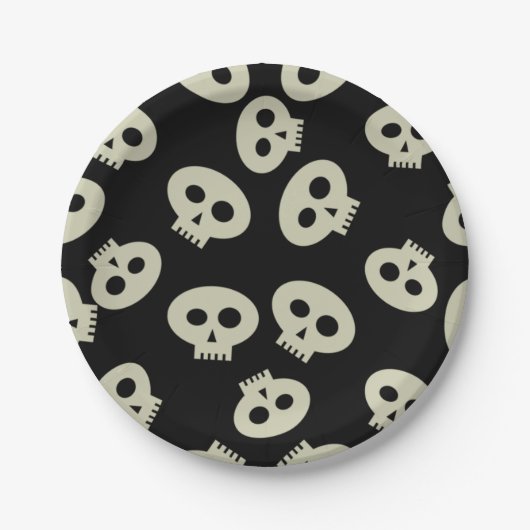 Assiettes En Carton Plaques en papier noir Motif mignonne (Devant)