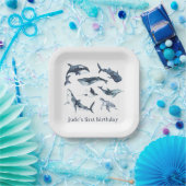Assiettes En Carton Plaques en papier Ocean Animaux (Fête)