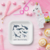 Assiettes En Carton Plaques en papier Ocean Animaux (Fête)