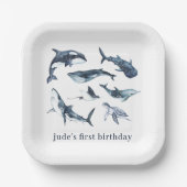 Assiettes En Carton Plaques en papier Ocean Animaux (Recto)