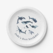 Assiettes En Carton Plaques en papier Ocean Animaux (Devant)