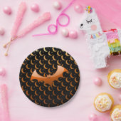 Assiettes En Carton Plaques en papier Orange Bat Quarter Moons (Fête)