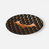 Assiettes En Carton Plaques en papier Orange Bat Quarter Moons (Angle)