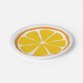 Assiettes En Carton Plaques en papier orange Citrus d'été (Angle)
