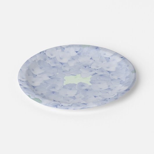 Assiettes En Carton Plaques en papier Pastel doux Hydrangeas (Angle)