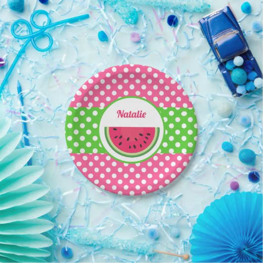 Assiettes En Carton Plaques en papier pastèque (Fête)