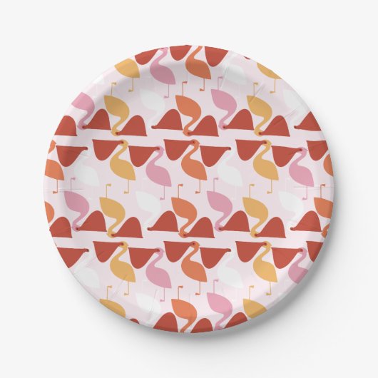 Assiettes En Carton Plaques en papier pélican mignonnes (Devant)