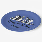 Assiettes En Carton Plaques en papier personnalisées à thème d'échecs (Angle)