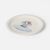 Assiettes En Carton Plaques en papier petit éléphant doux (Angle)